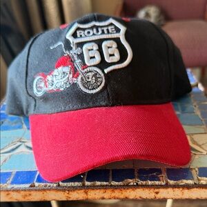 Route 66 Cap - Black and Red